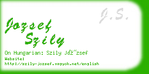 jozsef szily business card